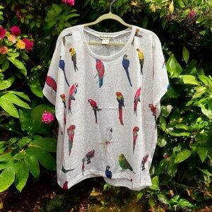 Seventh Avenue Parrot Themed Blouse - NWT